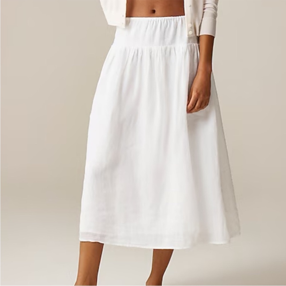 J Crew Side tie skirt in ramie - NWT